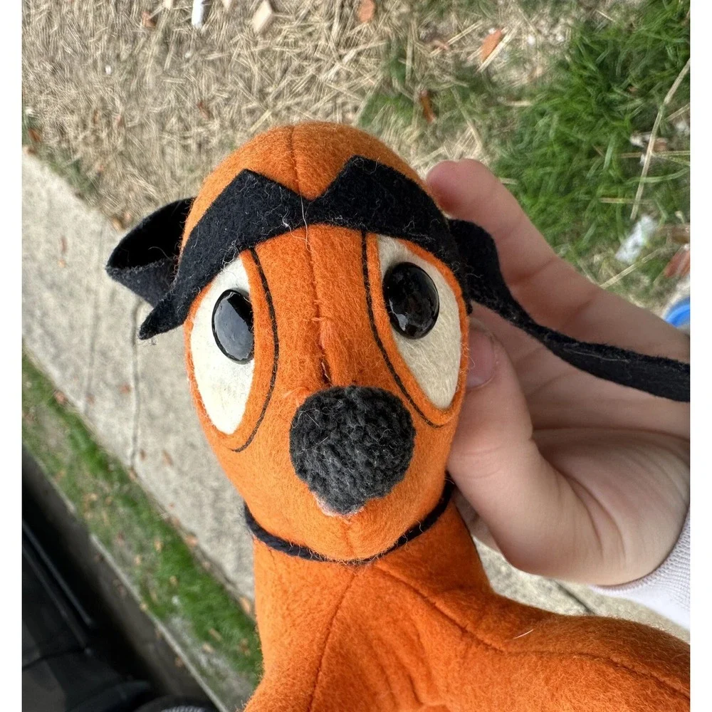 Vintage 1950s Plush Mascot Dog Personality Pet‎ WLSC Orange
